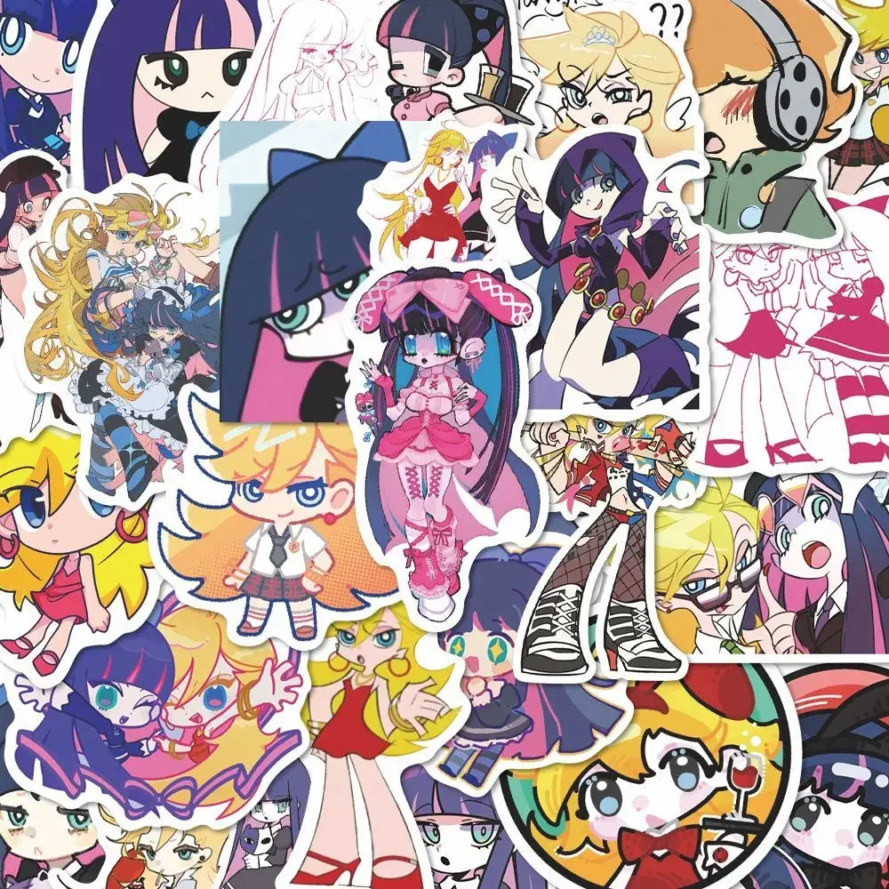 Panty Stocking with Garterbelt Stickers Kawaii Lolita Girl Anime Sticker Laptop IPad Phone Case Decor Student Stationery Gift