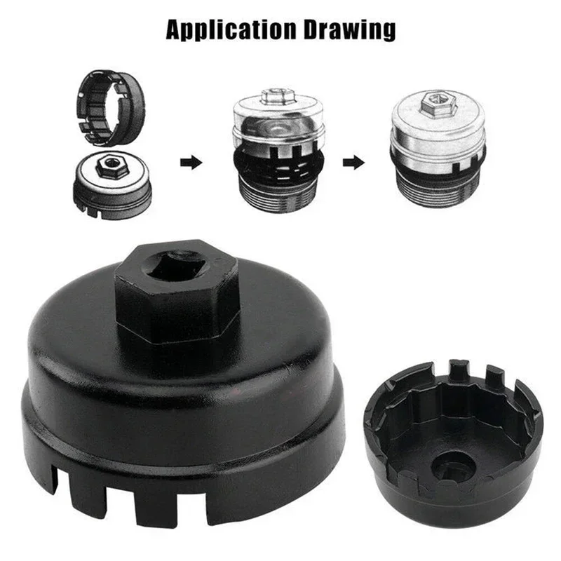 

Hat-Type Oil Filter Cap Wrench Aluminum Oil Filter Removal Tool for Toyota Lexus Prius Corolla RAV4 Lightweight Anti-Rust