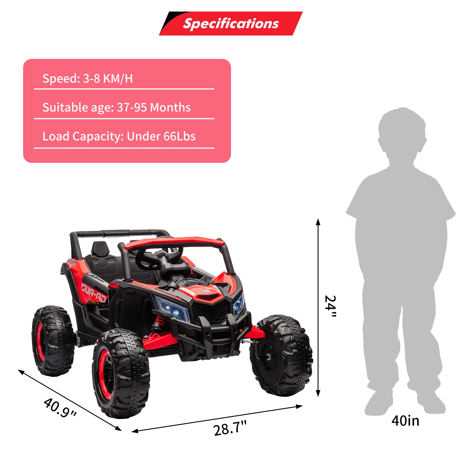 24V rit op UTV-auto, elektrische voertuigen op batterijen, UTV voor kinderen met afstandsbediening, veervering, 200W motor, metalen frame