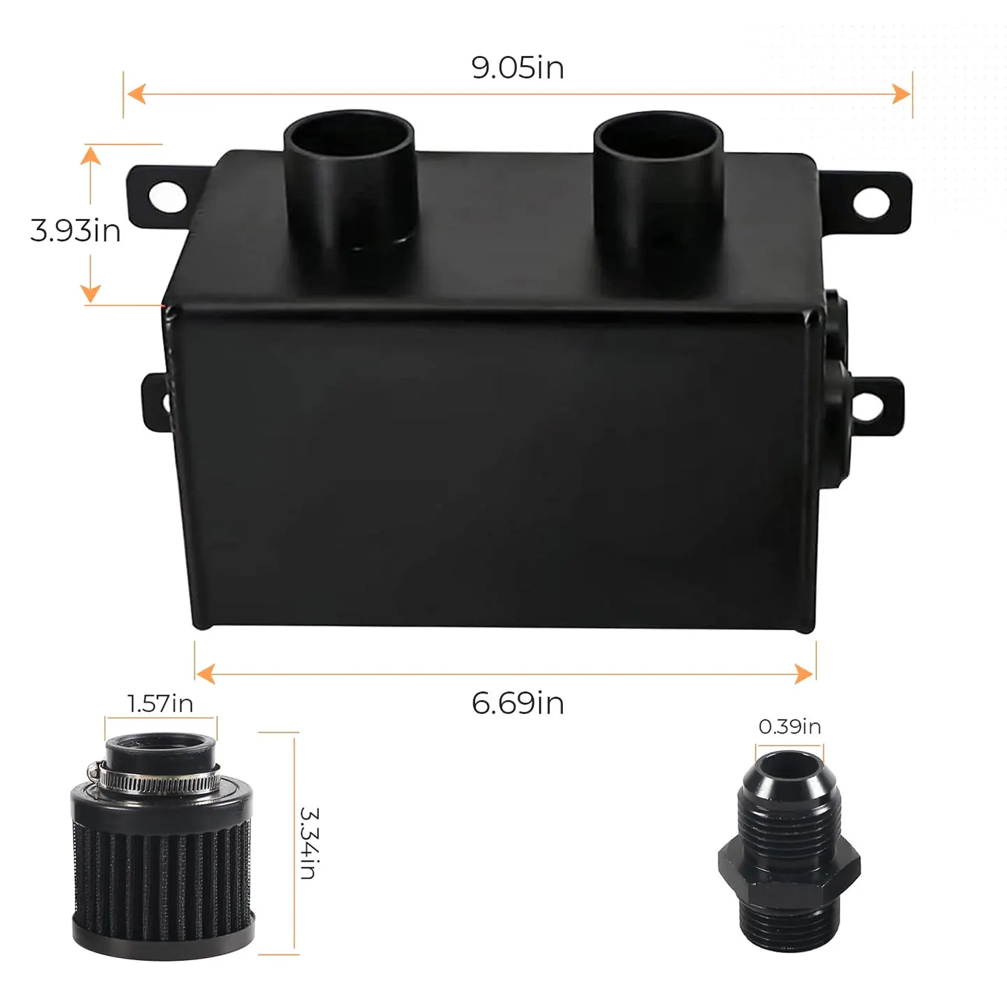 Automobile modified double air filter oil ventilation pot Oil and gas separation Secondary air intake protection AN10 filter pot