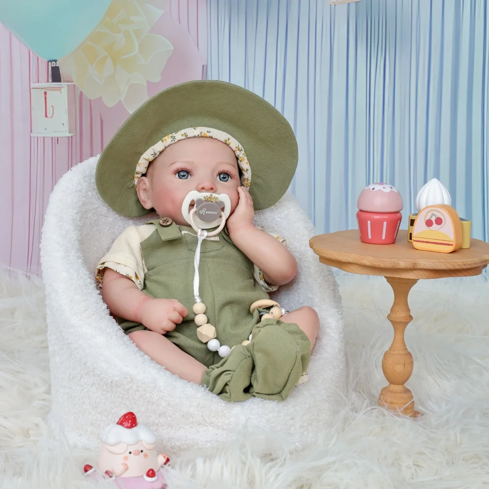 

Cloveray 41cm Original Full Body Vinyl Realistic Reborn Baby Doll Lifelike Vinyl Doll With Snail Nest Handmade Toy Kid Xmas Gift