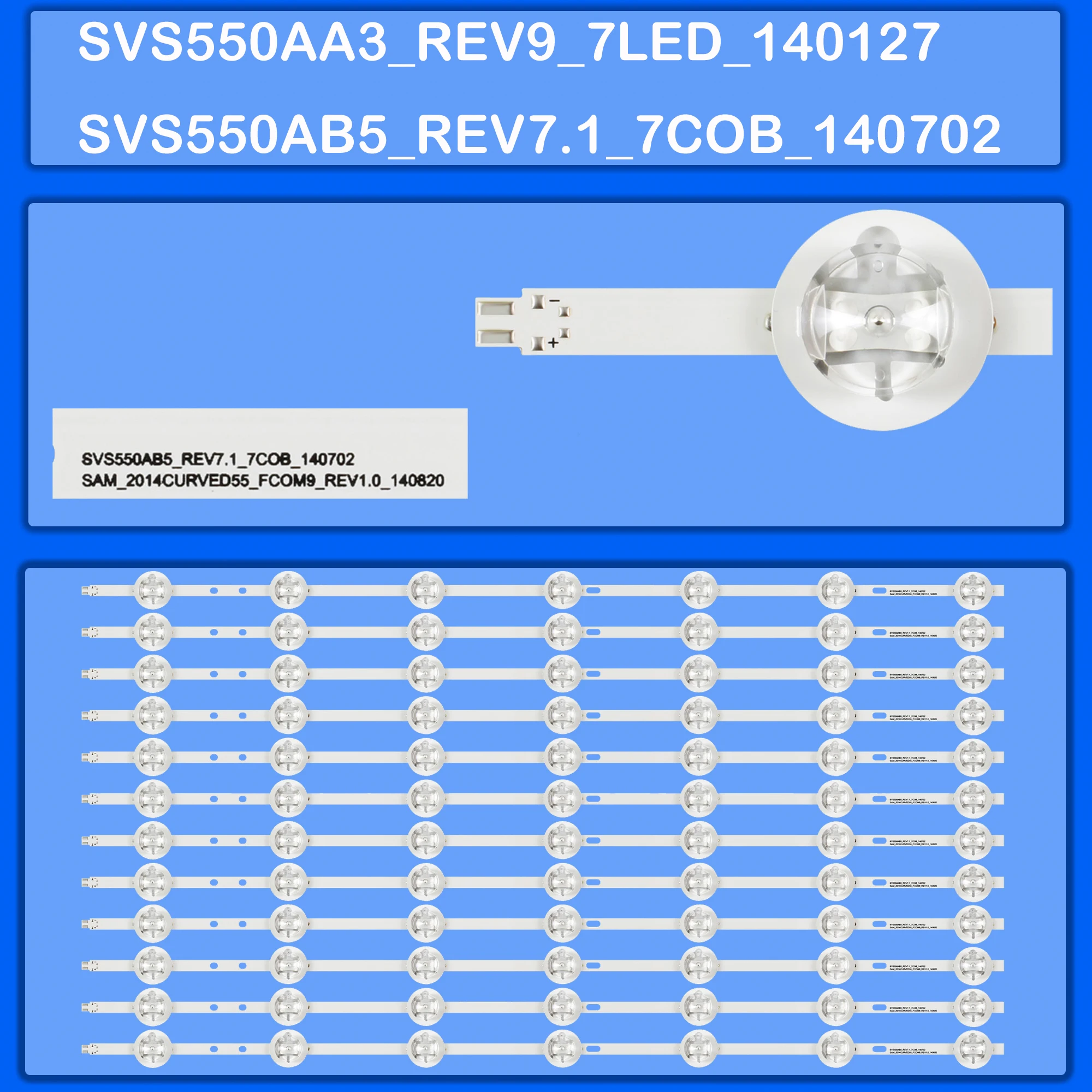LED Backlight strip for TFLUC550UHD300CB 55PUS8700/12 LTA550FW01 TX-55CR430B TX-55CR430E TX-55CRW434 55UT3EC320S-T 55CA9500