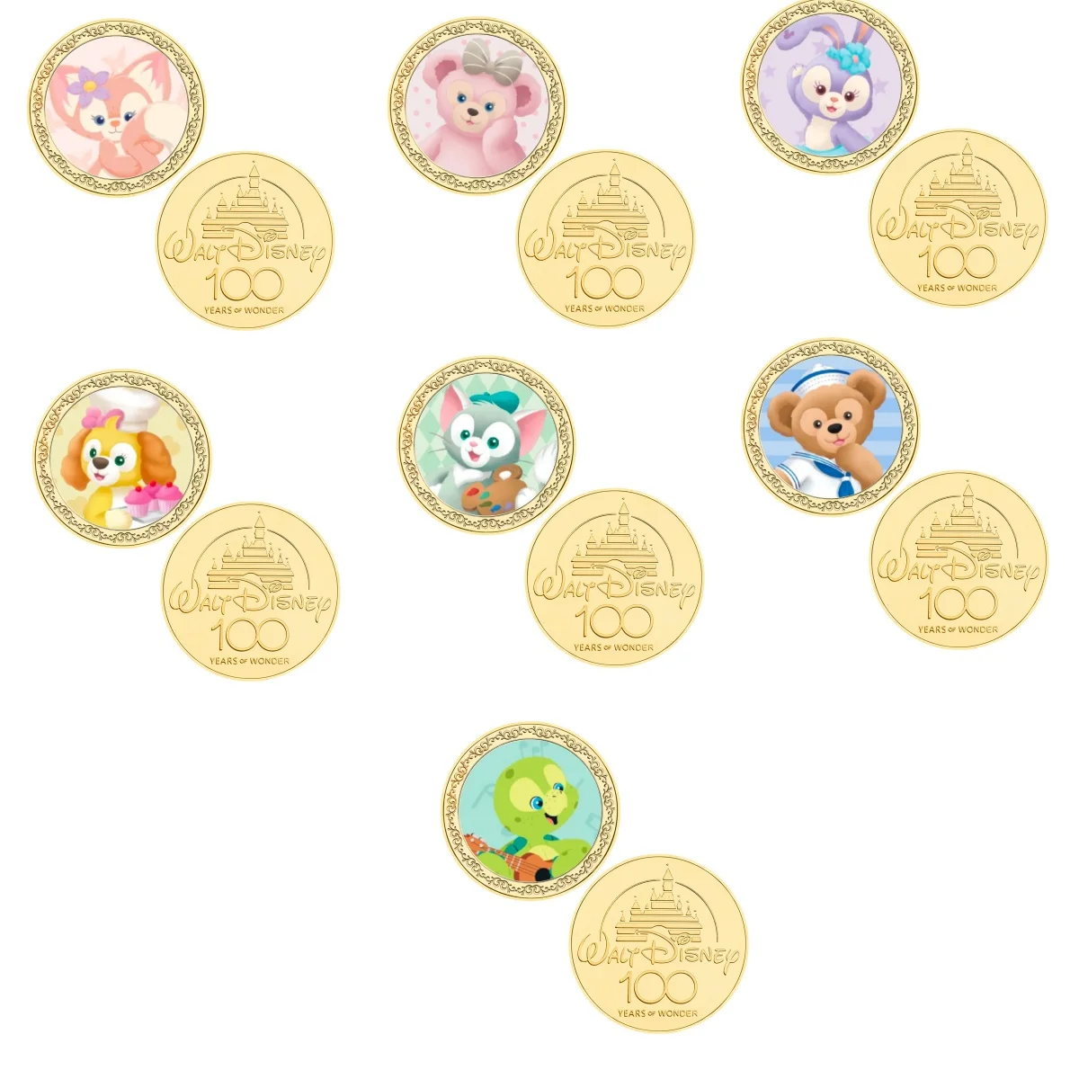 

MINISO милая Lingna Belle Duffy Bear Stellalou золотая монета сувенирная коллекция монет детские подарки на день рождения периферийные устройства