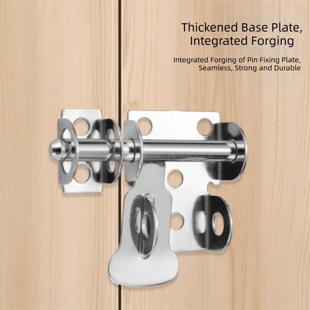 Stainless Steel Stainless Steel Door Latch Solid Sliding Bolts Hardware Gate Safety Lock With Screws Security Lock