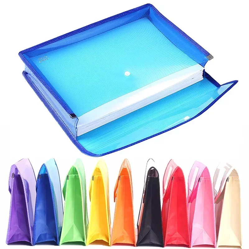 1PC A4 PVC File Folders Organizer Large Capacity Office Document Bag Pouch Envelope Folder Waterproof Stationery Storage Pouch