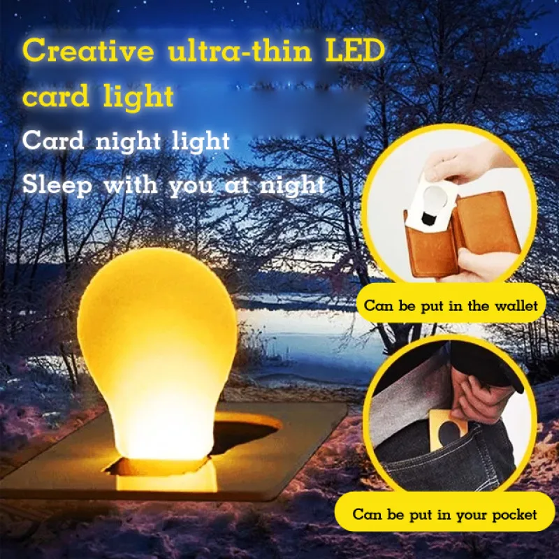 

Card Light Night Light Pocketsized Portable Compact Foldable Small Night Light Led Card Light Foldable LED Pocket Light
