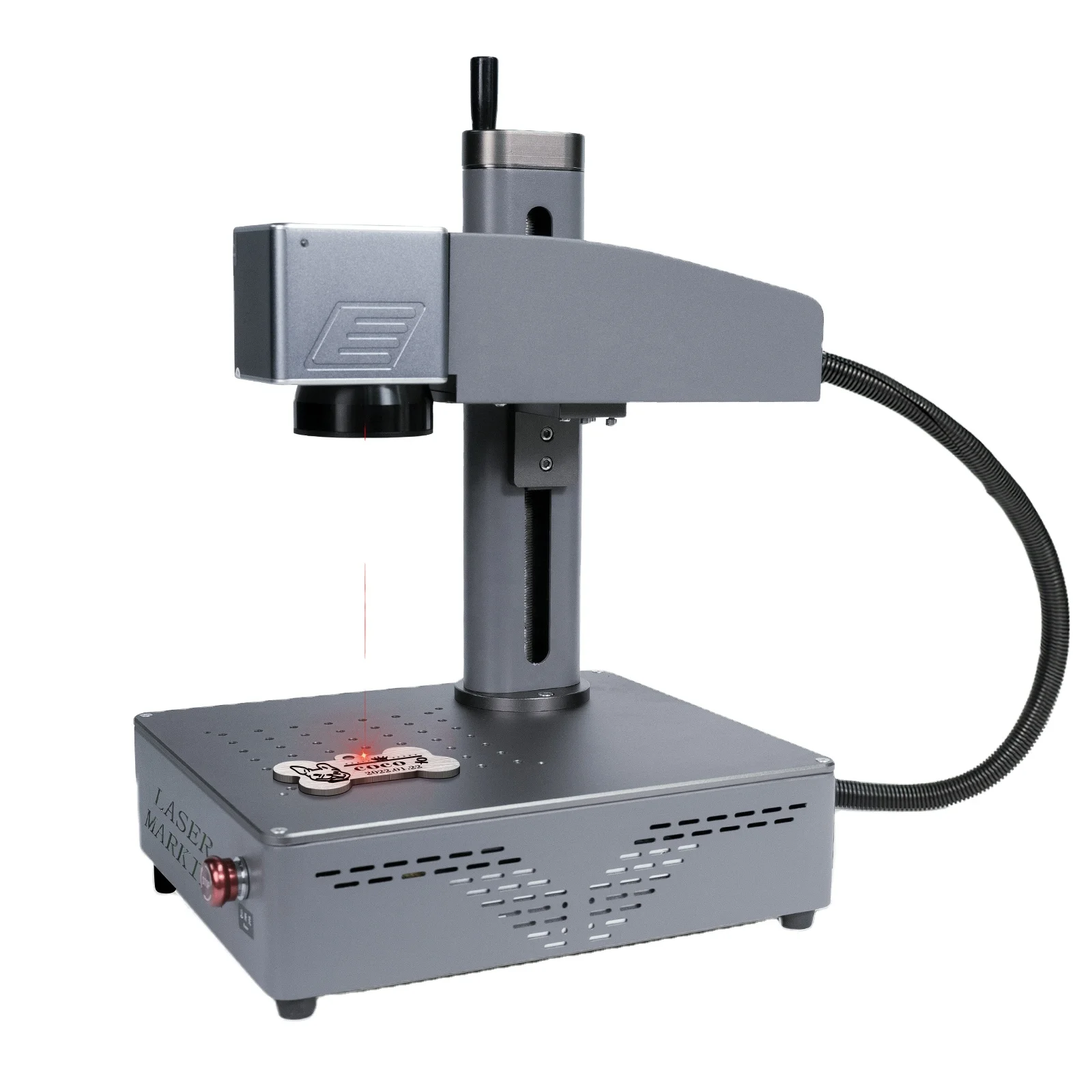 

US Duty Free DAJA S4 50W Fiber Laser Marking Machine 2020 High-Accuracy Metal Laser Engraver Business Cards Dog Tags Jewelry Acr