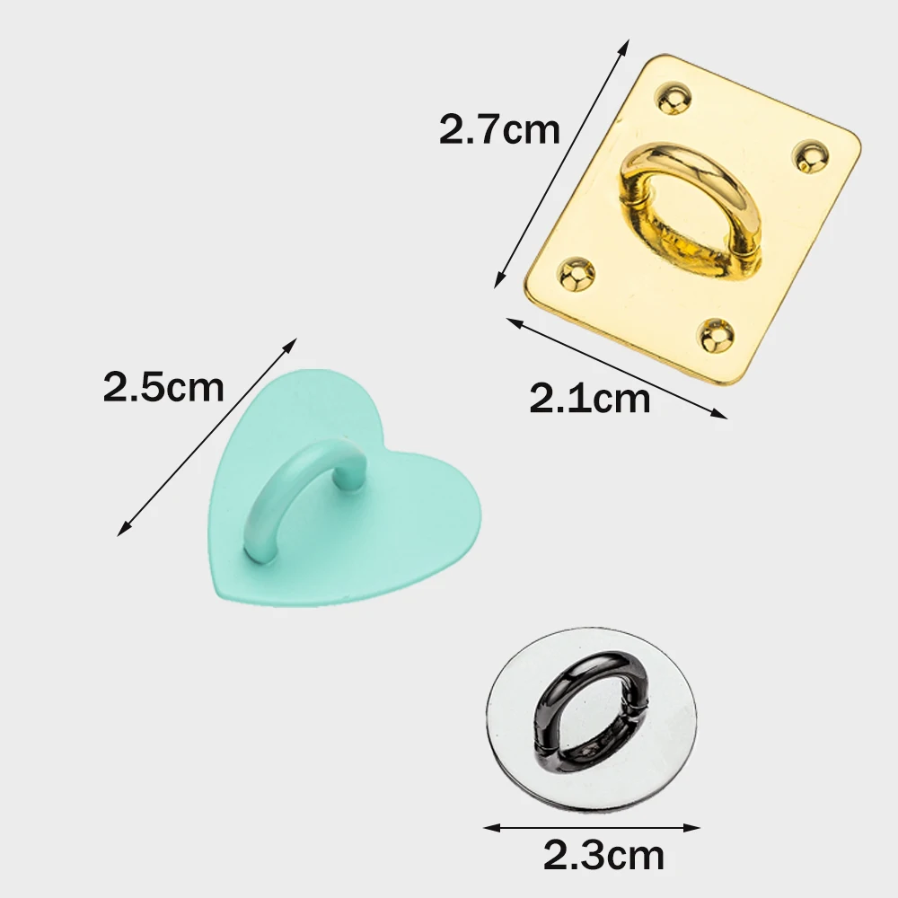 5pcs Adhesive Metal Cute Heart Phone Charm Holder For DIY Phone Case Finger Ring Stand Hooks Buckle Charms Clasp DIY Accessories
