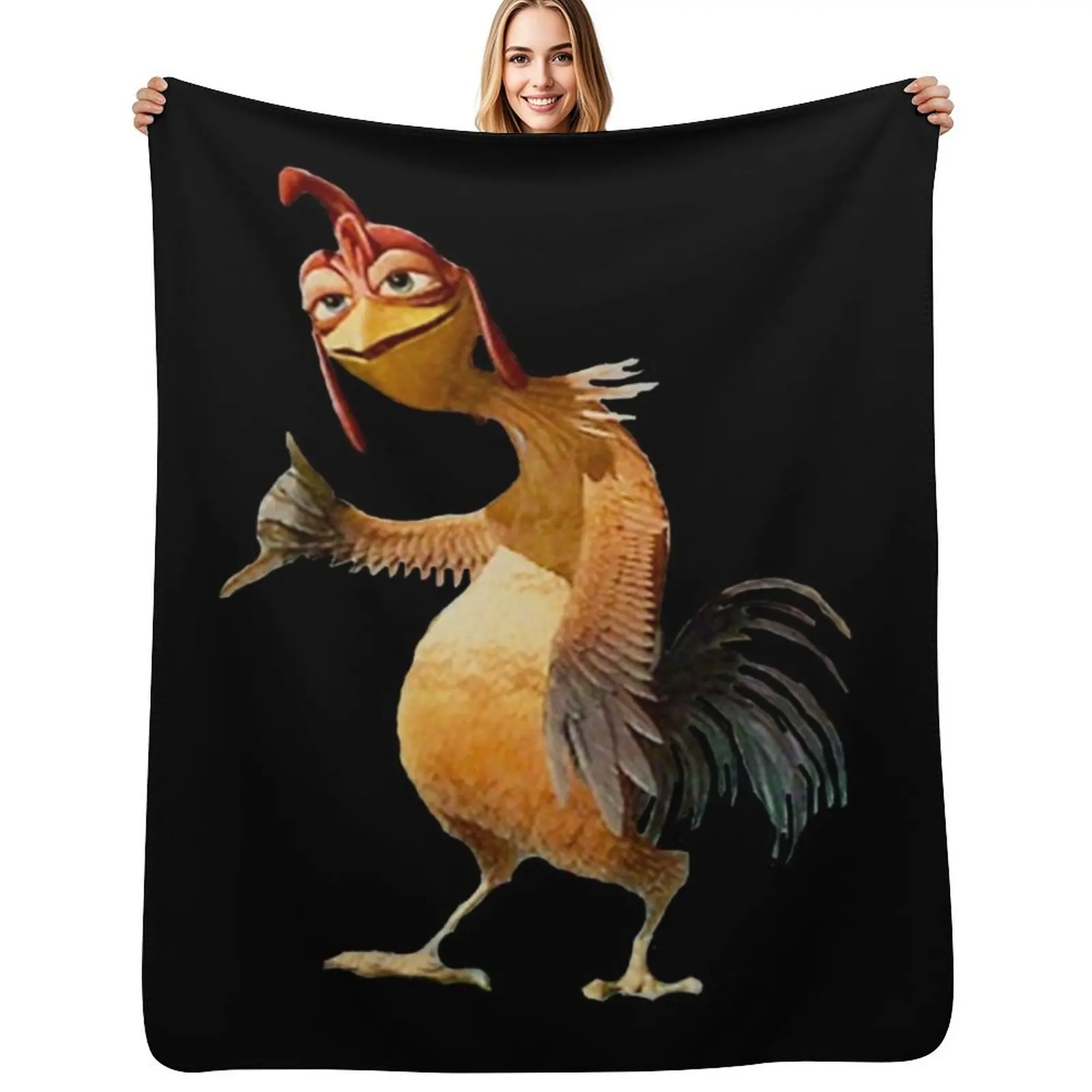 

Chicken Joe funny meme Throw Blanket Faux Fur Soft Warm Blanket for Bed