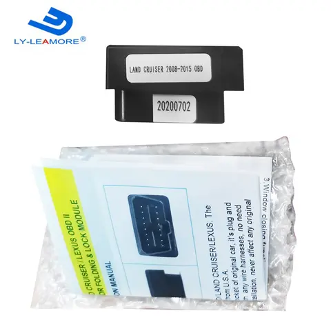 랜드 크루저 2008-2015 obd 자동차 도어락 및 창문 닫기 (거울 접이식), canbus obd, 무료 빠른 배송