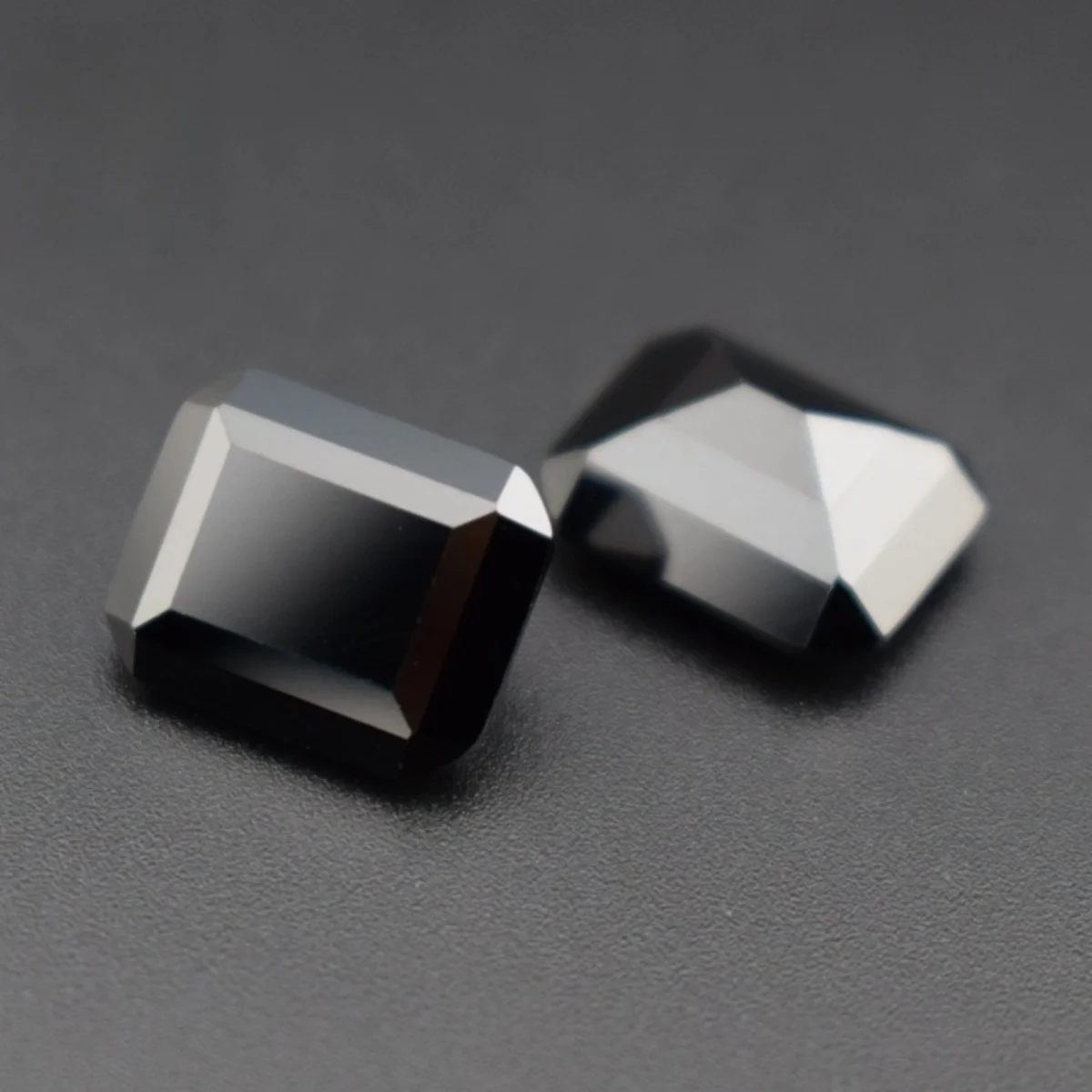Rectangle Faceted Natural Black Spinel Emerald Cut Black Spinel Gem Ideal for Wax Casting