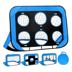 Kids Soccer Goal 4 Goal Modes Football Training Shooting Target Net Soccer Practice Shot Net Free Kick Practice Shooting tools