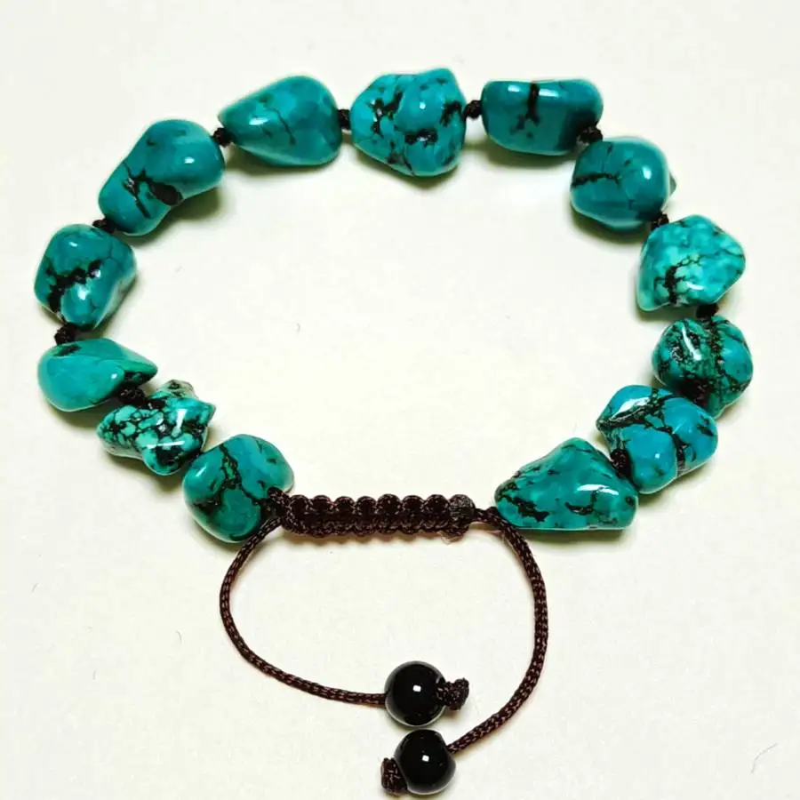 

Handmade natural Turquoise mine bead bracelet, men's cuff button bracelet, Ramadan prayer bead bracelet,holiday gift, daily wear