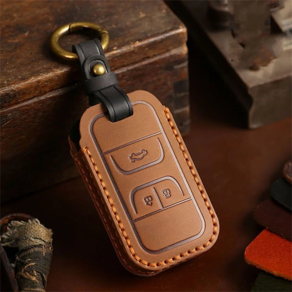 Car Key Cover For Chery Tiggo 8 7 5X 2019 2020 Smart Keyless Remote Fob Protect Case Keychain Car-Styling Holder Accessories