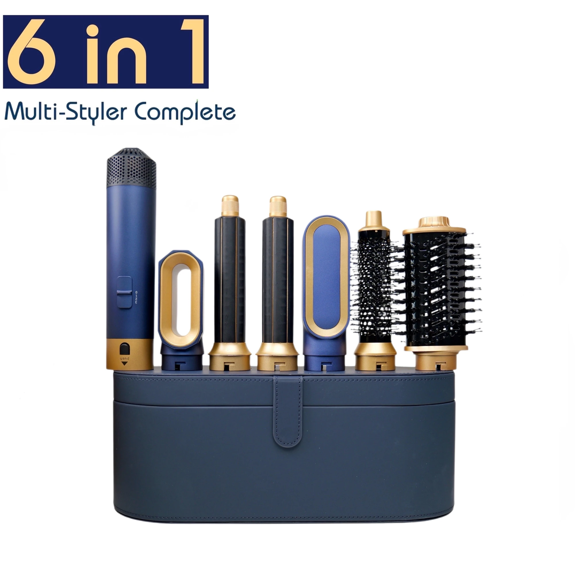 Secador de pelo 6 en 1 Multi Styler, nuevo diseño, secador de pelo 6 en 1 con barril rizado, cepillo de aire caliente, herramienta de estilismo MultiStyler - Image 6