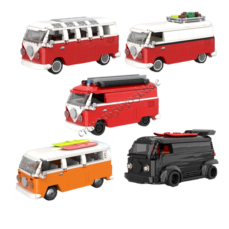 

New MOC City Traffic Series Wide Body Transport Vehicle Model Technology Building Blocks Creative For Kids Toys Birthday Gifts