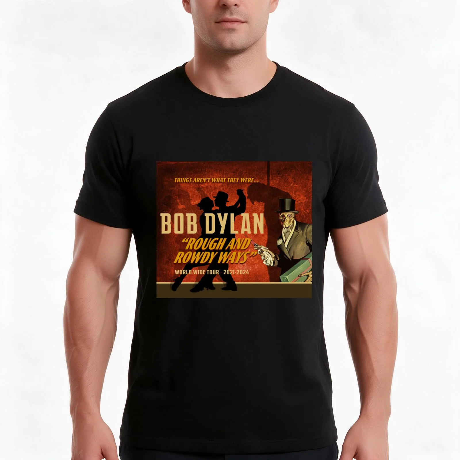Rough and Rowdy Ways Tour 2022 masfeb T-Shirt, Summer Casual Cotton Tee, Oversized Streetwear Tops, Vintage Graphic Print