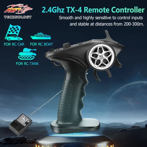 GA-4H-TX tx4 2.4ghz 4ch sistema de rádio transmissor controlador controle remoto/receptor para rc carro barco pk tg3 FS-GT3B