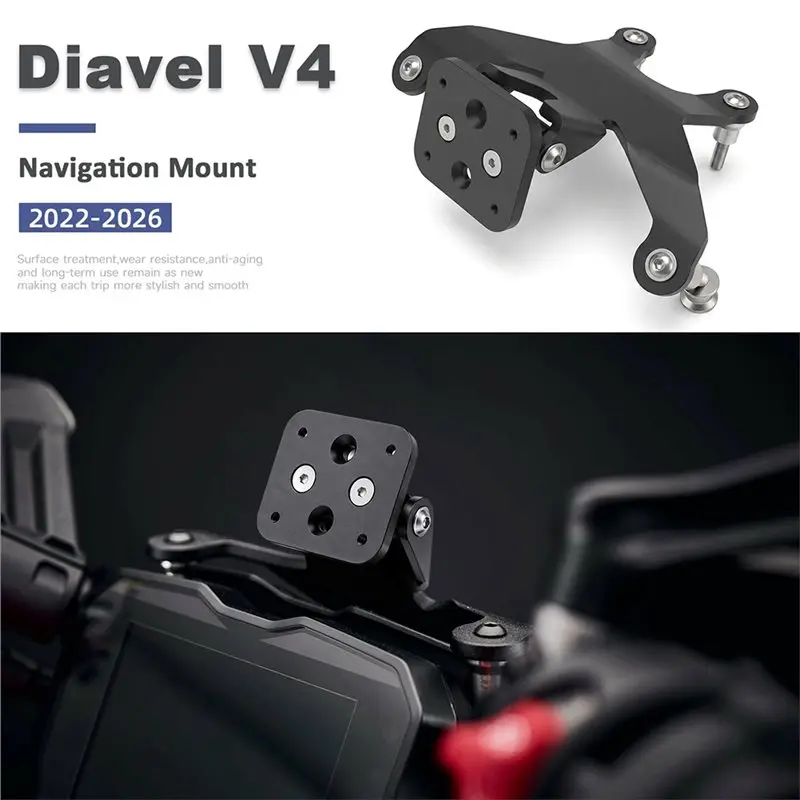 Simple GPS Instrument Base Holder Mount Bracket For Motorcycle Navigation Accessories For Ducati The Great Devil V4 2020-2026