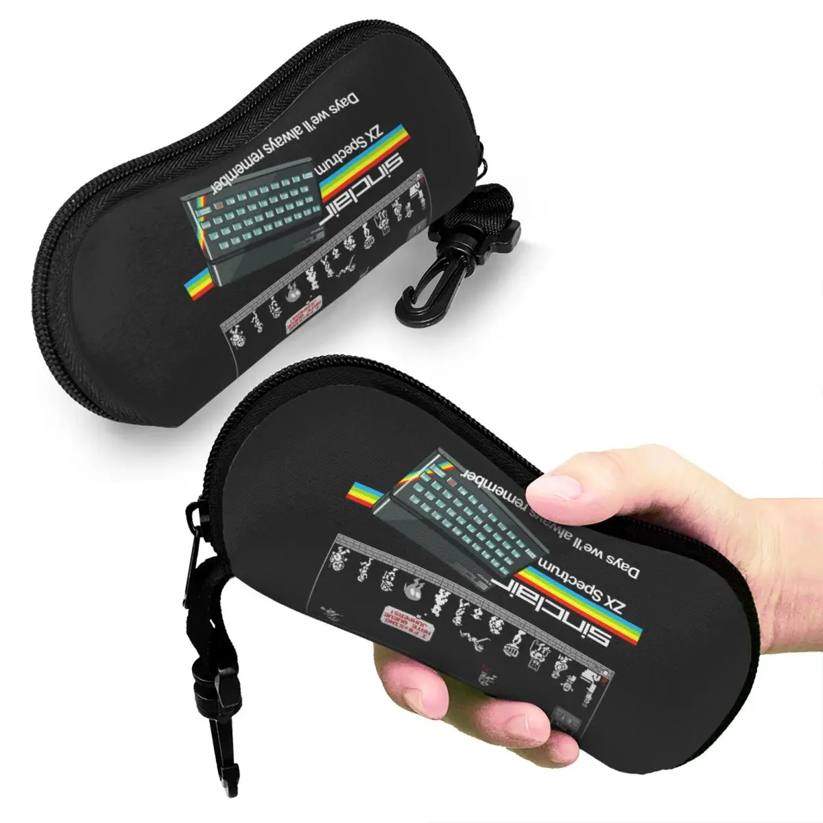 

ZX SPECTRUM QUEUE JUMPERS Подставки (набор из 4 шт.) Чехол для очков, защитная коробка для солнцезащитных очков, женская и мужская мягкая сумка для очков, сумка