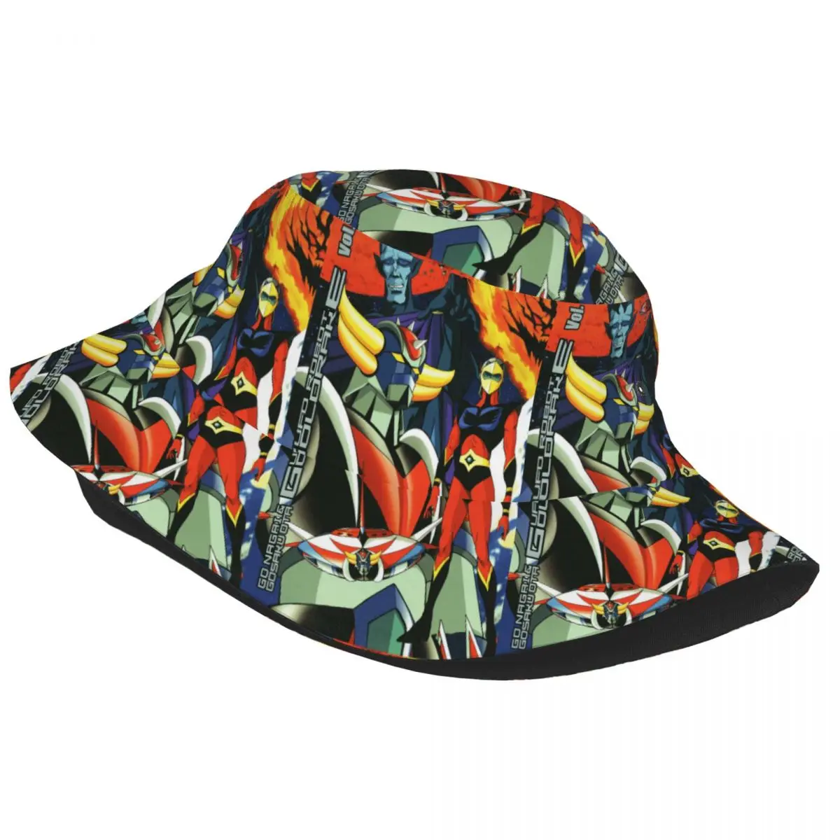 Goldorak Actarus Mazinger Z Bucket Hats for Teen Summer Travel UFO Robot Grendizer Anime Sun Hat Outdoor Fishing Hat Headwear