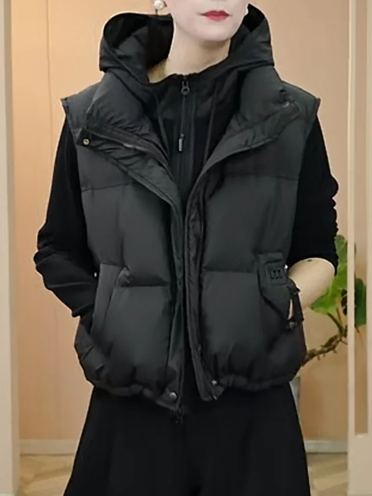 

Women's Thiened Vest Jaet Outerwear Faionable Versatile Winter 2025 New Sle Commute Korean Loose Fit Zipper Closure