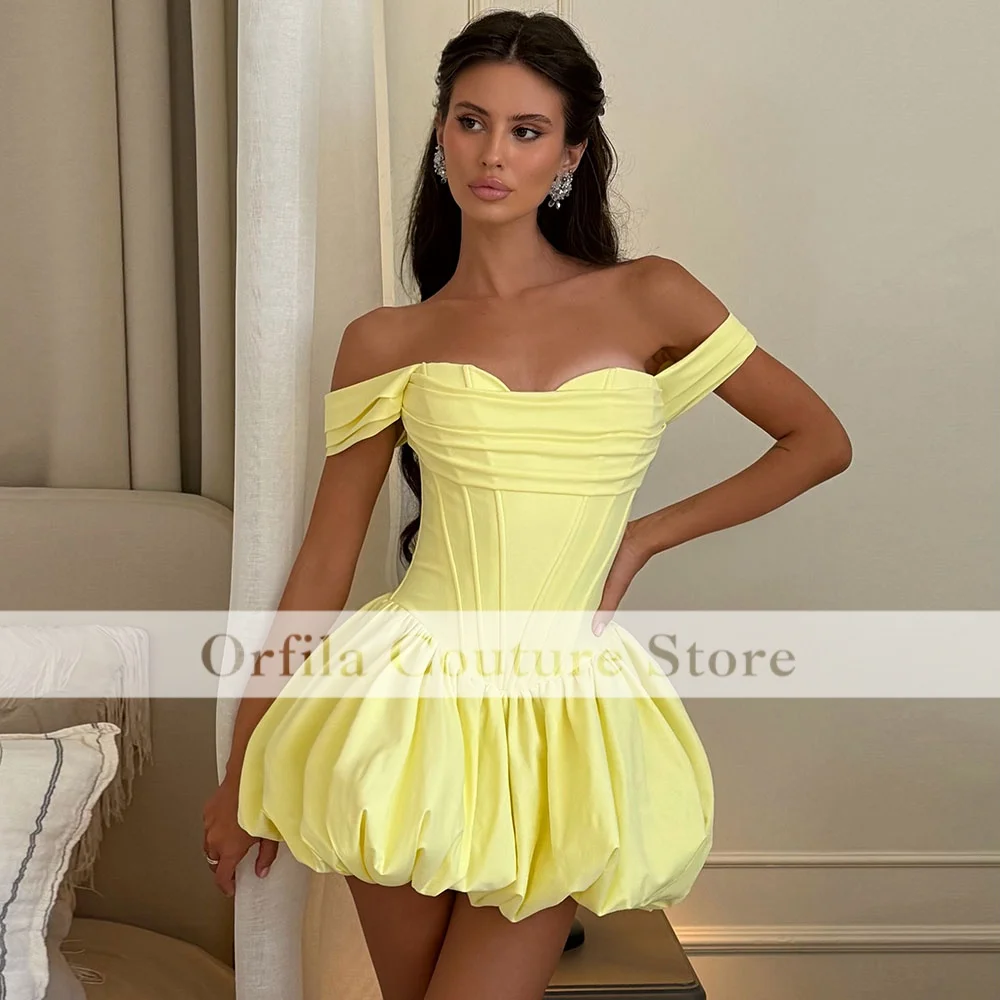 Sexy Yellow Coktail Dresses 2026 Spaghetti Straps Mini Birthday Outfits Women Short Prom Gowns Vestidos Para Mujer Customized