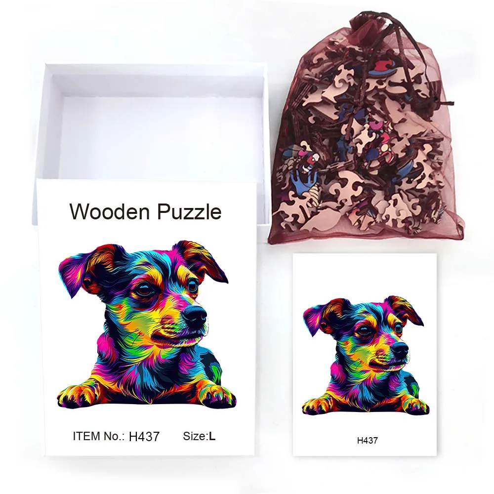 صندوق هدايا خشبي على شكل جرو هدية رائعة على شكل حيوان غير منتظم هدية فريدة من نوعها للبالغين