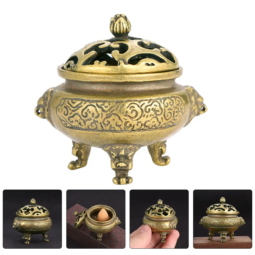 

Vintage Brass Incense Stand Decorative Incense Holder for Living Room Study Office Aromatherapy Relaxation