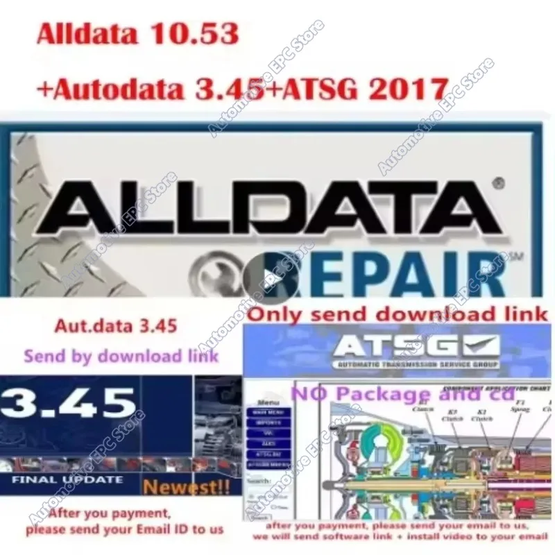 Best 2026 ! New Alldata Repair Software 10.53 All Data Automotive Tech Latest Offline Software Autodata 3.45 ATSG 2017 Send Link