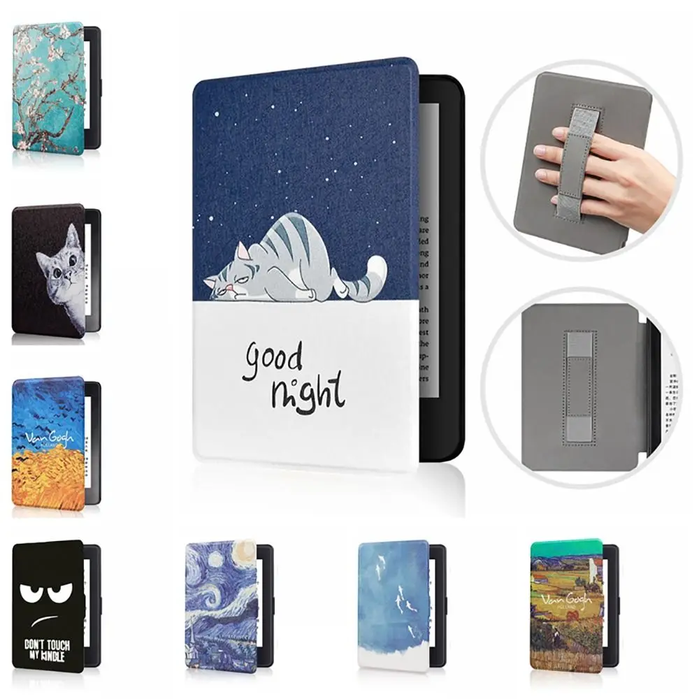 

with Hand Support 6 inch e-Reader Case Auto Sleep/Wake PU Leather Ebook Cover for Kindle 2024/2024 11/12th Generation