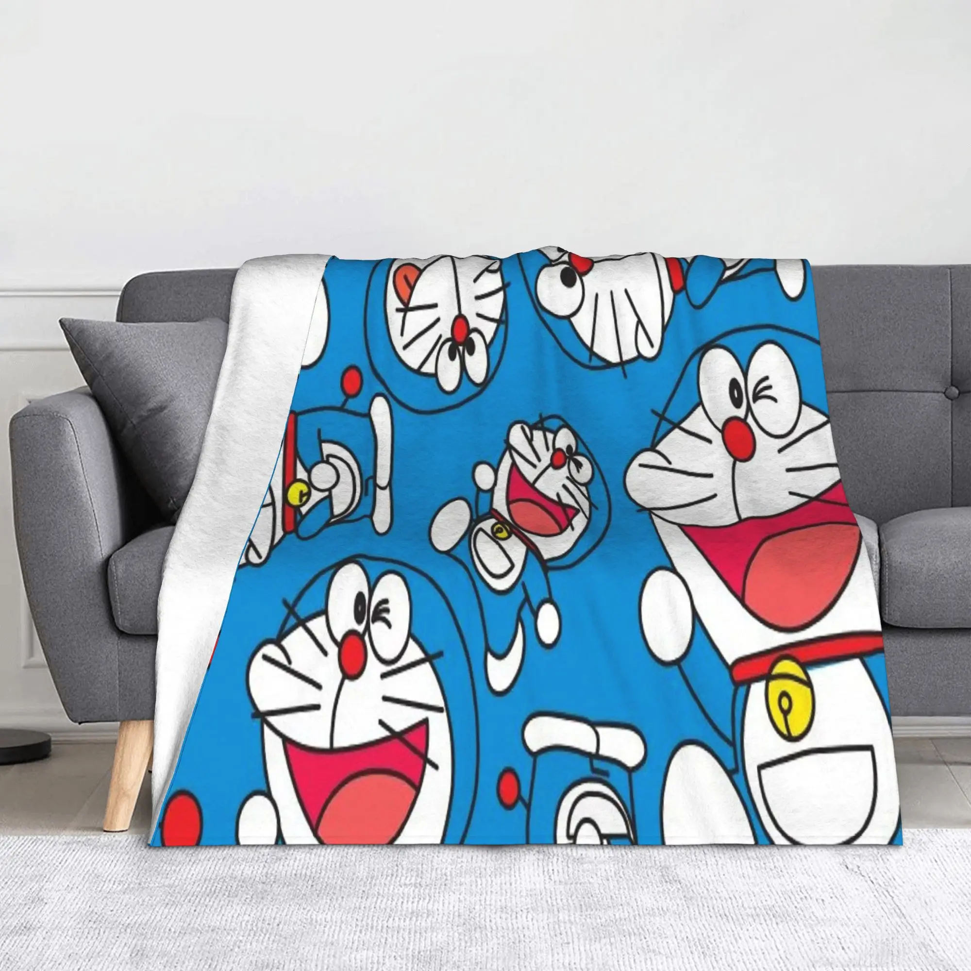 

Одеяло с синим котом и рисунком аниме, милые фланелевые потрясающие теплые одеяла для украшения дома и ресторана