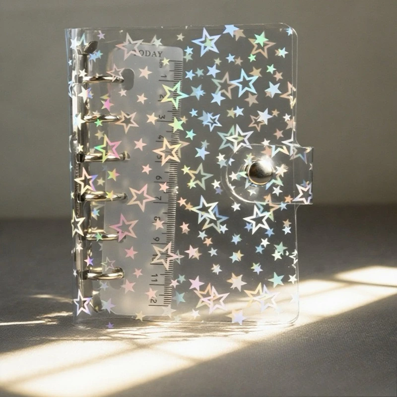 A5 A6 A7 Transparent Star DIY Binder Photocards Collect Book Diary Agenda Planner DIY Cover Album Stationery