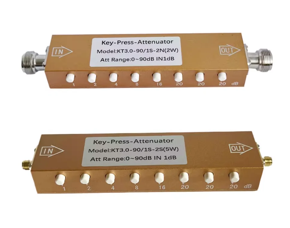 N type adjustable attenuator / RF stepping adjustable attenuation / button adjustable attenuator 0-90db