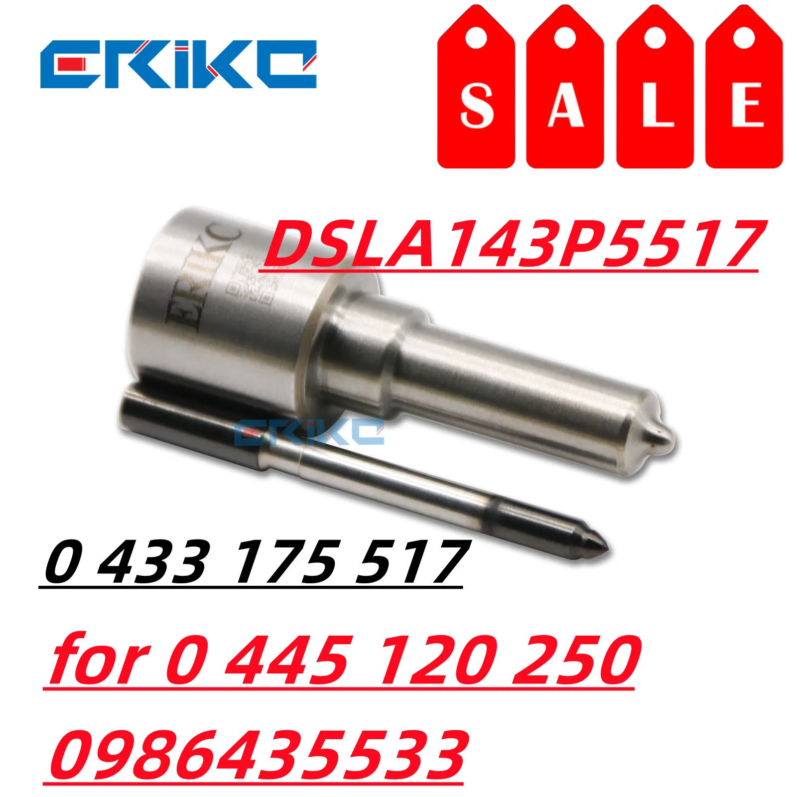 ERIKC DSLA143P5517 CR Pump Parts Injection Nozzle DSLA 143P 5517 Sprayer 0 433 175 517 for 0 445 120 250 0986435533