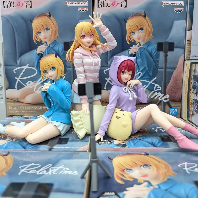 

BANDAI NAMCO BANPRESTO в наличии Оригинальная фигурка OSHI NO KO Relax time MEM Ruby and Kana Arima, модель ПВХ 15см и 10см