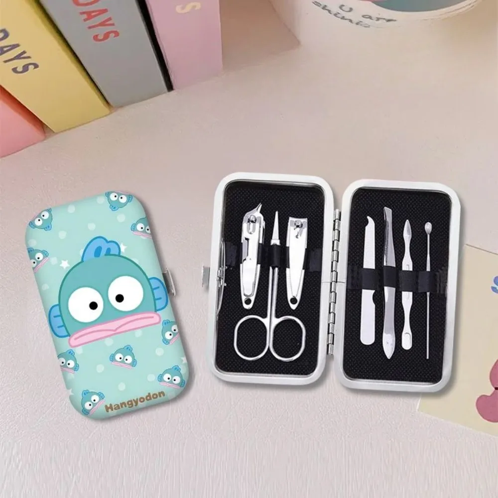 

Hangyodon Nail Clipper Set Cute Cartoon Portable Stainless Steel 7-piece Set Fashion Delicate Scissors Manicure Manicure Tool