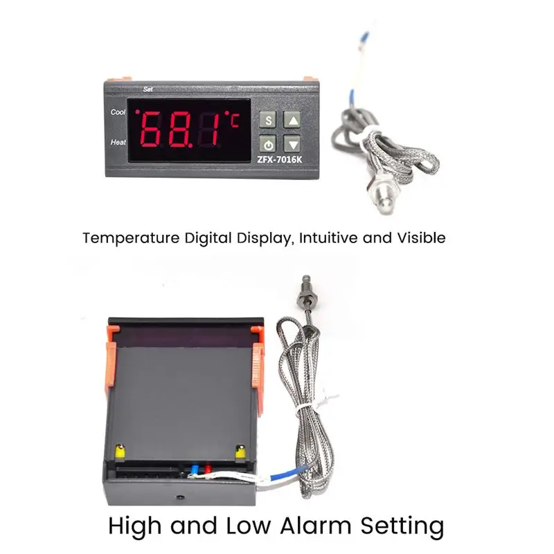 AEE3-ZFX-7016K Intelligent High Temperature Controller Digital Thermostat Regulator 999 Degree Oven Control Switch - view 3