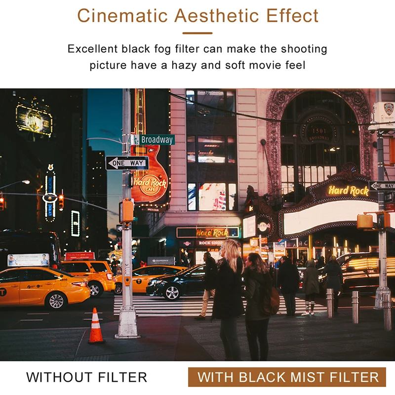 Camera Filter Black Mist Diffusion 1/4 1/8 Lens Filter Special Effects Dreamy Atmoshere Portrait Tool 37mm 52mm 58mm 62mm 67mm