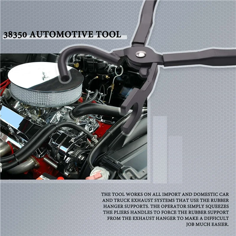 

Стабильная производительность-2 шт. 38350 плоскогубцы для снятия выхлопной вешалки для автомобильного инструмента, черные для автомобиля, универсальная автозамена