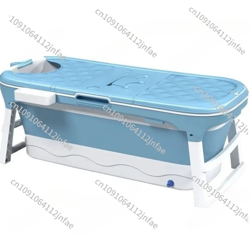 

Portable Folding Bathtub for Adults, Family Use, Heated Plastic Bath Barrel, Thickened Whole Body Spa Tub
