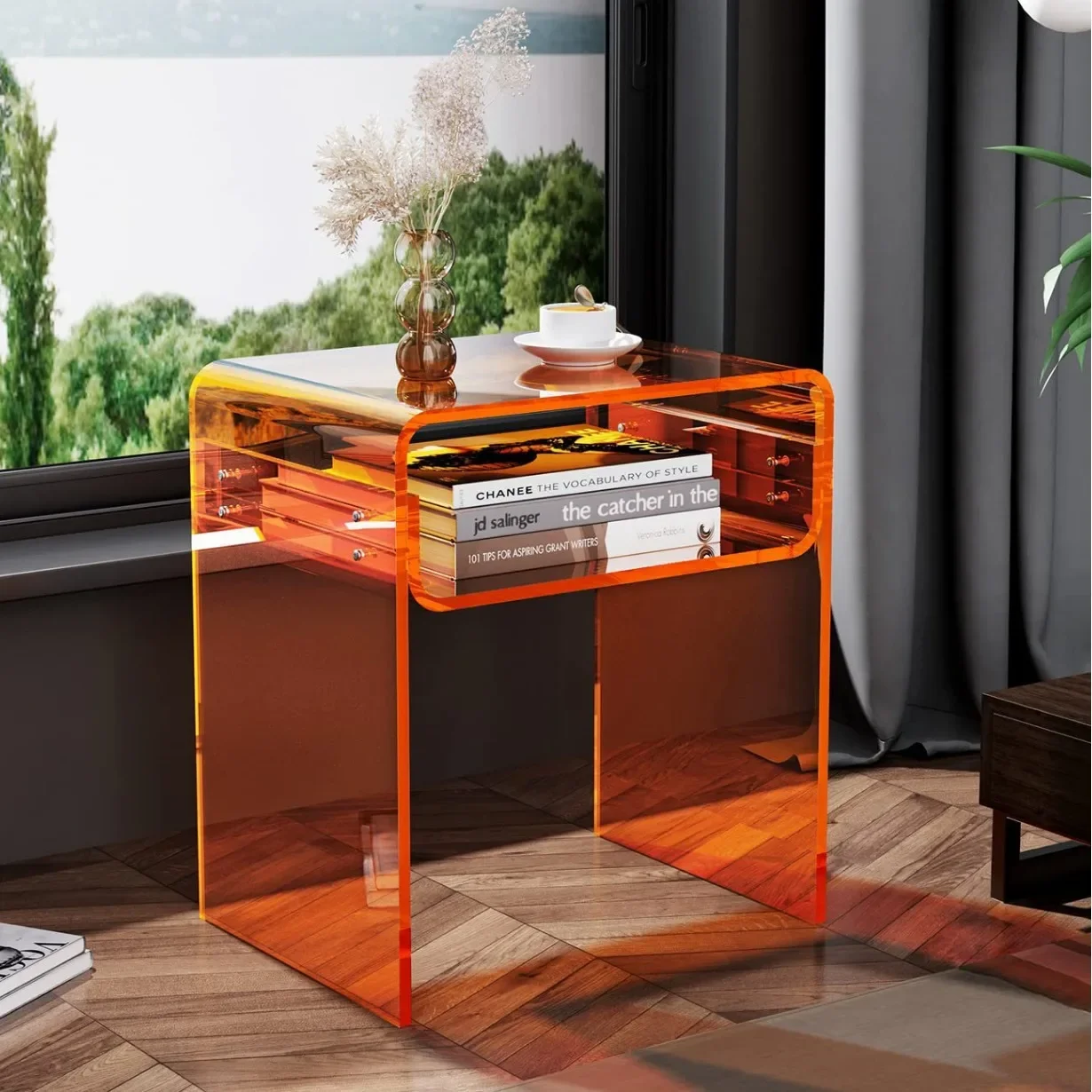 Transparent Acrylic Bedroom Bedside Table Living Room Minimalist Coffee Table Bedside Bedside Table Bedroom Home Decoration