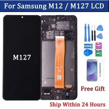 Display da 6.5 ''Per Samsung M12 M127 LCD Touch Screen Digitizer Accessorio di Ricambio SM-M127F/DSN Riparazione Display
