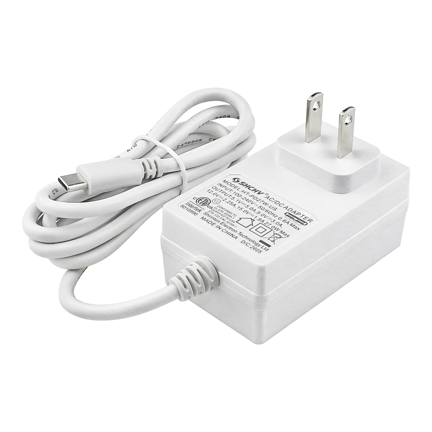 5.1V 5A Power Supply PD 27W USB Type C GaN Charger EU US UK Plug Power Adapter for Raspberry Pi 5/4B RPI 5