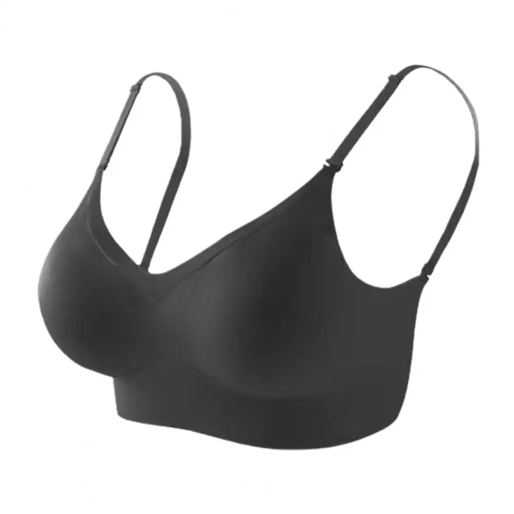 Soutien-gorge sexy sans armatures pour femmes, brassière invisible, fine, froncée, sans couture