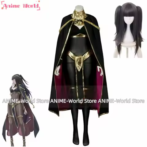 《Custom Size》Game Anime Fire Emblem Awakening Tharja Mage Cosplay Costume Set Custom Made Wig