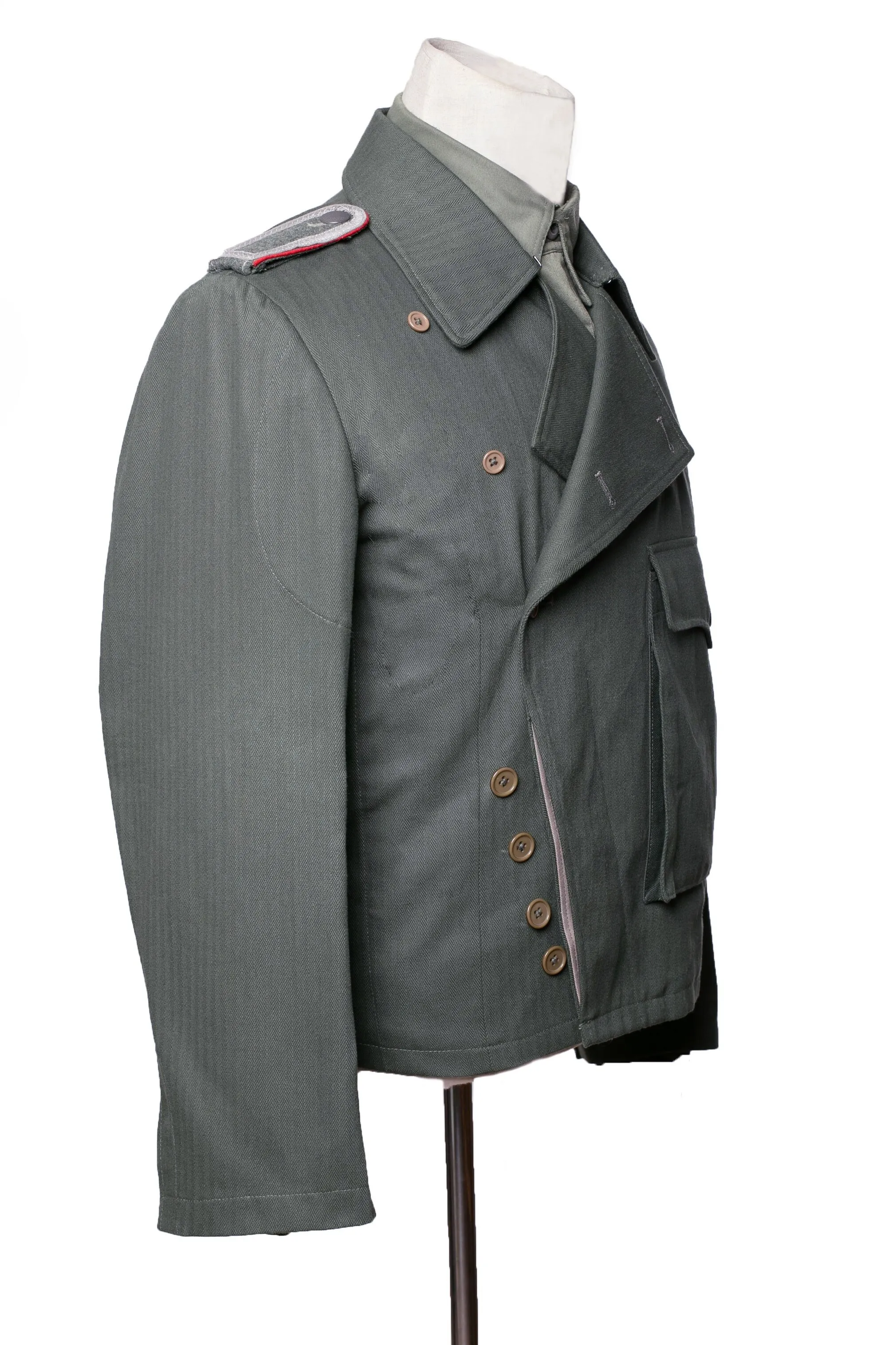 เสื้อแจ็คเก็ตและกางเกง EMD WW2, HBT flax AssaultGun Uniform