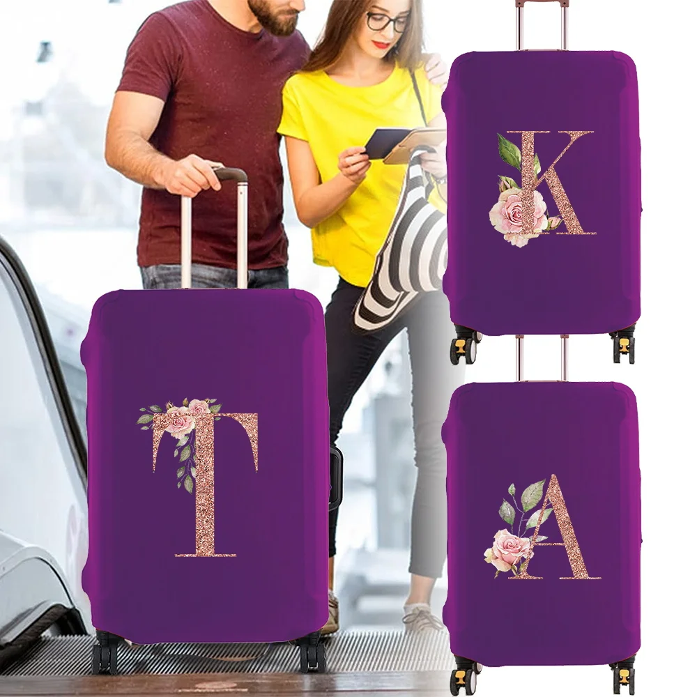 

New Luggage Cover Protective Case Rose Gold Series Washable Travel Accessories 18-32inch Trolley Box Suitable Reusable