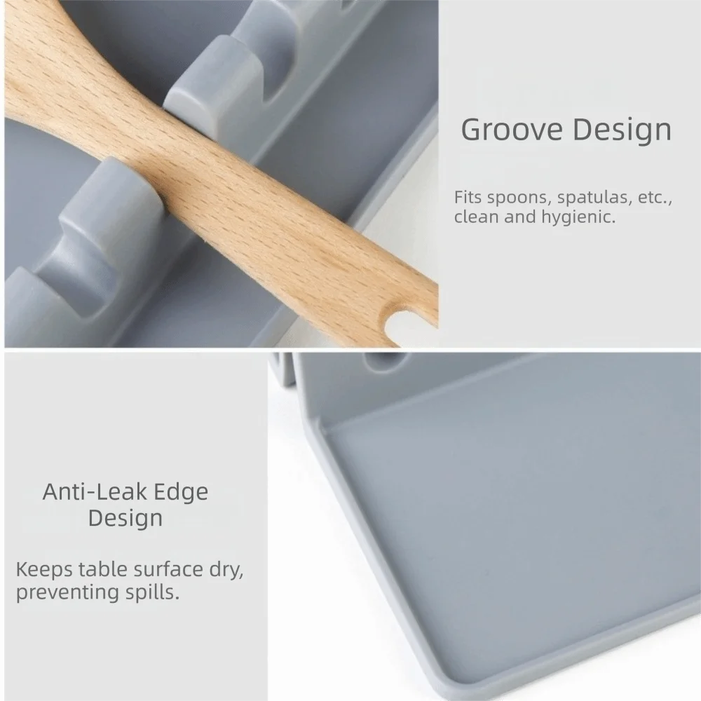 Organizer Shelf Silicone Kitchen Utensil Rack Heat-Resistant
