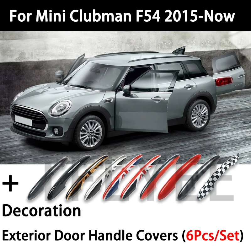 

6 шт. глянцевая черная крышка дверной ручки для MINI One Cooper S D SD JCW F54 Clubman 2015-2023 внешняя отделка Аксессуары для стайлинга автомобиля